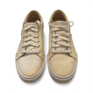 Taos Footwear Beige Canvas Sneakers